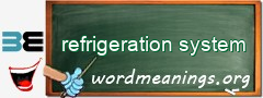 WordMeaning blackboard for refrigeration system